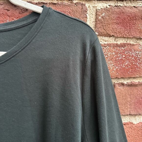 Eileen Fisher Organic Cotton Jersey Long-Sleeve Top dark green 2X NEW - Picture 3 of 6